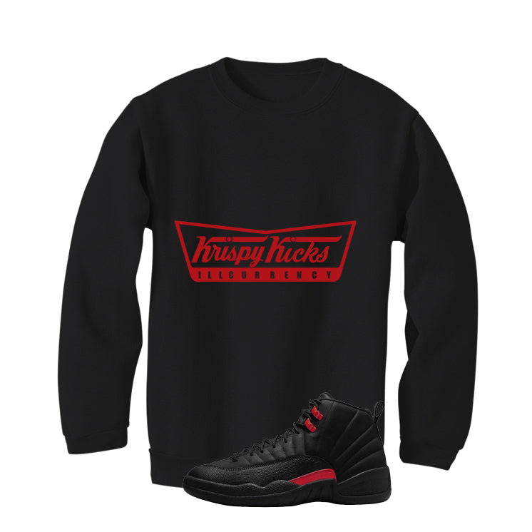 Air Jordan 12 Bloodline Matching T-Shirt, Sweatshirts, & Hoodies Black T-Shirt (Krispy Kicks)| illcurrency
