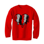 Air Jordan 4 Toro Bravo Matching T-Shirt, Sweatshirts, & Hoodies Red T-Shirt (Heart)| illcurrency