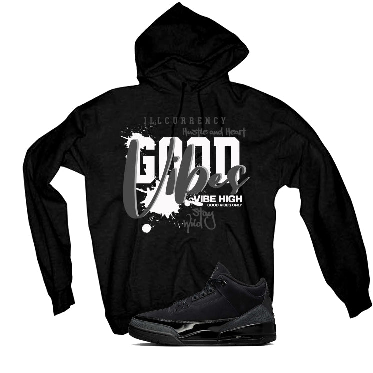 Air Jordan 3 Black Cat Black T-Shirt (Vibes)| illcurrency