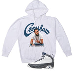 Air Jordan 9 Flint Grey Matching T-Shirt, Sweatshirts & Hoodies White T-Shirt (Crenshaw)| illcurrency
