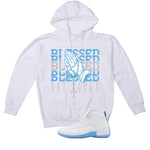 Air Jordan 12 Melo White T-Shirt (Blessed not lucky)| illcurrency