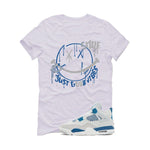 Air Jordan 4 “Military Blue” | illcurrency White T-Shirt (Smile)