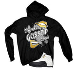 Air Jordan 12 Taxi Matching T-Shirt, Sweatshirts & Hoodies Black T-Shirt (Gossip)| illcurrency