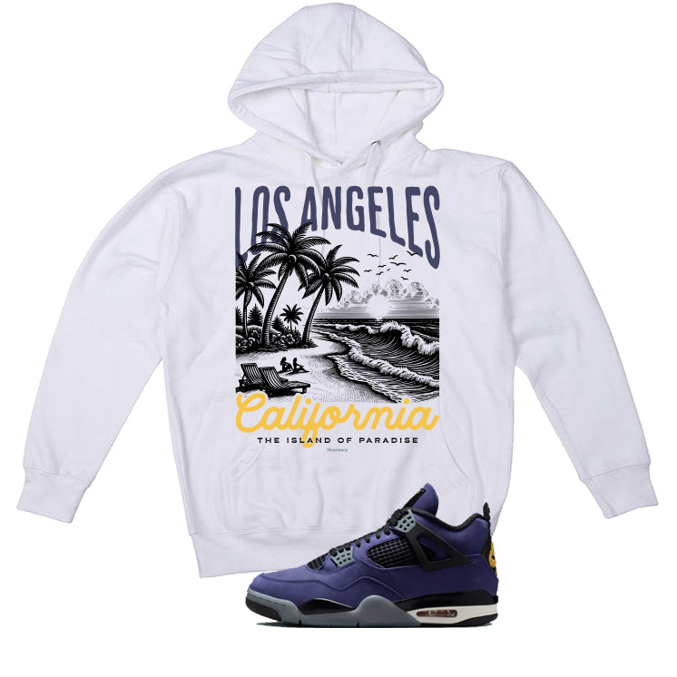 Air Jordan 4 OG Lakers Matching T-Shirt, Sweatshirts & Hoodies White T-Shirt (Los Angeles)| illcurrency