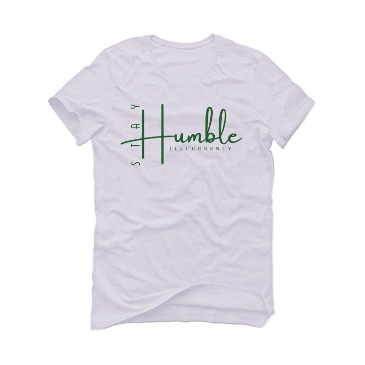 Nike Dunk Low Satin Green - White T-Shirt (Stay Humble)