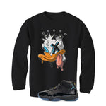 Air Jordan 11 Gamma Blue Matching T-Shirt, Sweatshirts & Hoodies Black T-Shirt (Ducked)| illcurrency