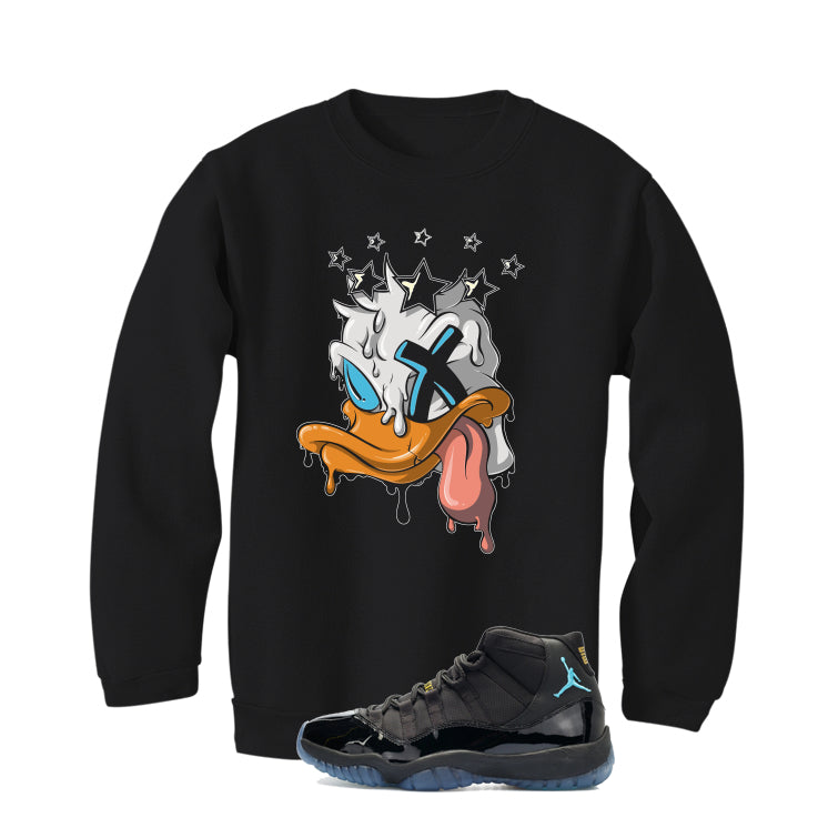 Air Jordan 11 Gamma Blue Matching T-Shirt, Sweatshirts & Hoodies Black T-Shirt (Ducked)| illcurrency