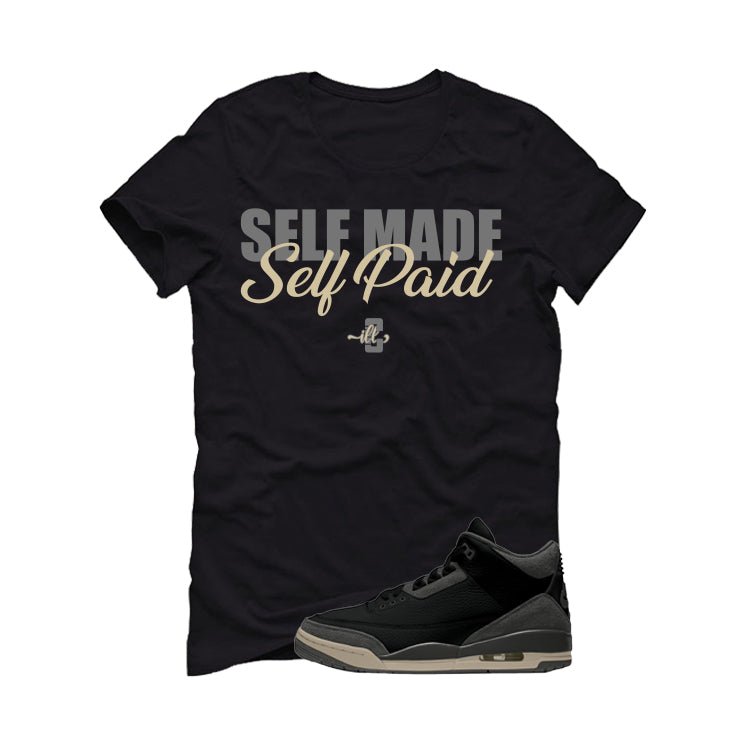 A Ma Maniere x Air Jordan 3 Black Black T-Shirt (Self Made Self Paid)| illcurrency