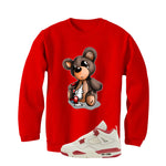 Air Jordan 4 Valentine’s Day (Sierra Red) Matching T-Shirt, Sweatshirts & Hoodies Red T-Shirt (Big Teddy)| illcurrency