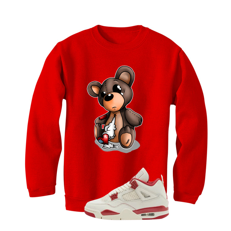 Air Jordan 4 Valentine’s Day (Sierra Red) Matching T-Shirt, Sweatshirts & Hoodies Red T-Shirt (Big Teddy)| illcurrency