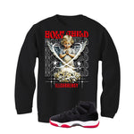 Air Jordan 11 Bred Velvet Black T-Shirt (Holy Child)| illcurrency