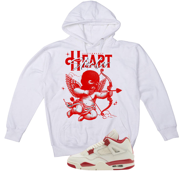 Air Jordan 4 Valentine’s Day (Sierra Red) Matching T-Shirt, Sweatshirts & Hoodies White T-Shirt (Heart Stealer)| illcurrency