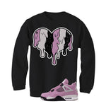 Air Jordan 4 WMNS Orchid Black T-Shirt (Heart)| illcurrency