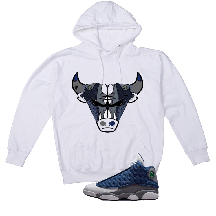 Air Jordan 13 Flint White T-Shirt (Bulls Head Kicks)| illcurrency