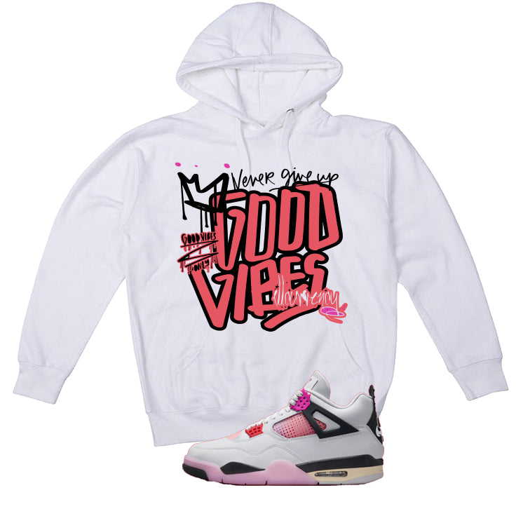 Air Jordan 4 Comic Matching T-Shirt White T-Shirt (Good Vibes)| illcurrency