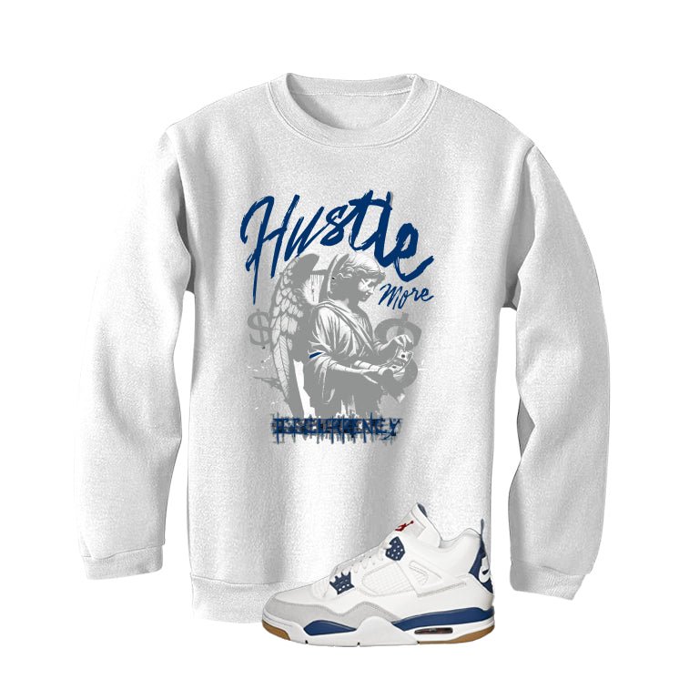 Nike SB x Air Jordan 4 Navy White T-Shirt (Hustle More)| illcurrency