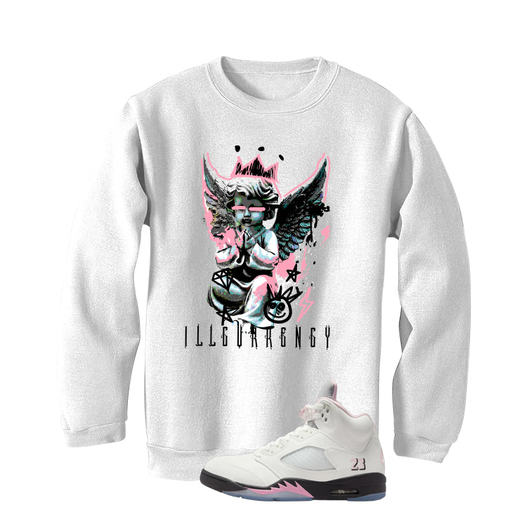 Air Jordan 5 OG 35th Anniversary Matching T-Shirt, Sweatshirts & Hoodies White T-Shirt (Graffiti Angel)| illcurrency