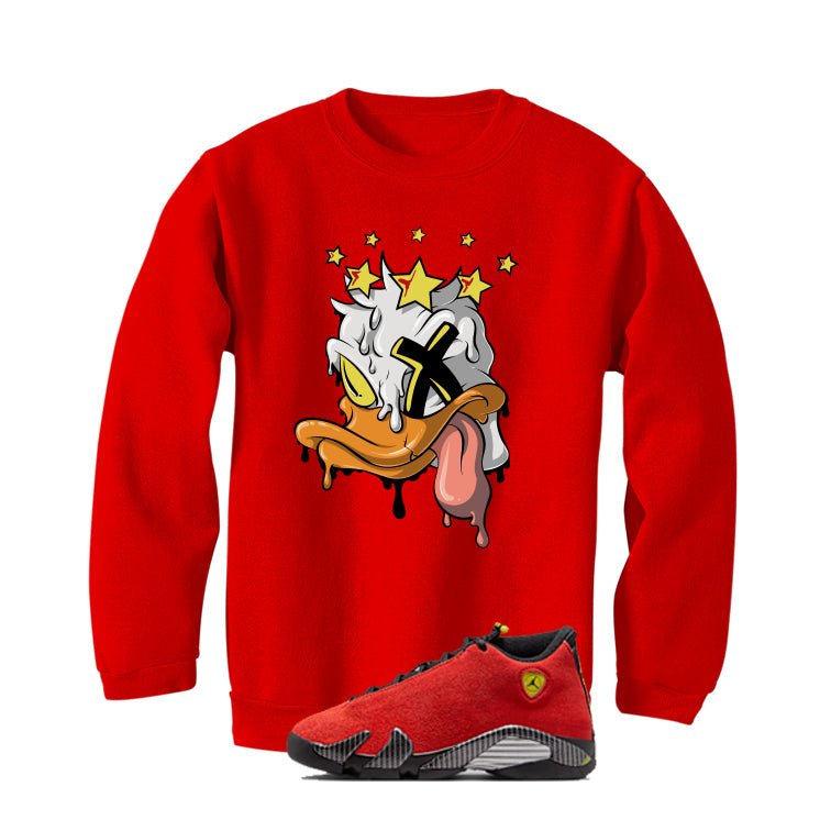 Air Jordan 14 Ferrari Red T-Shirt (ducked)| illcurrency