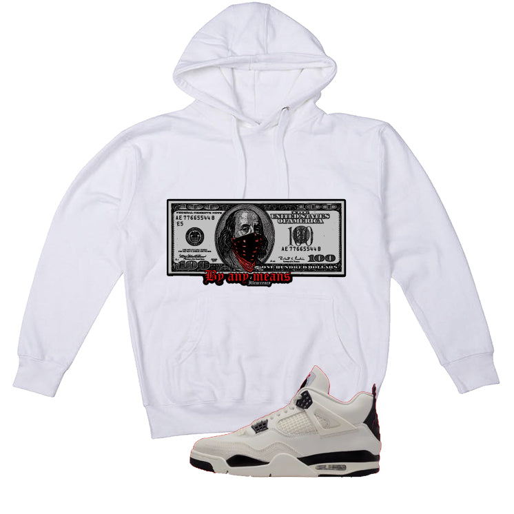 Air Jordan 4 Flight Club Matching T-Shirt, Sweatshirts & Hoodies White T-Shirt (By Any Means)| illcurrency