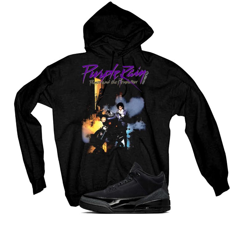 Air Jordan 3 Black Cat Black T-Shirt (Purple Rain)| illcurrency