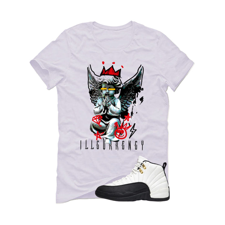 Air Jordan 12 Taxi Matching T-Shirt, Sweatshirts & Hoodies White T-Shirt (Graffiti Angel)| illcurrency