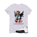 Air Jordan 12 Taxi Matching T-Shirt, Sweatshirts & Hoodies White T-Shirt (Graffiti Angel)| illcurrency