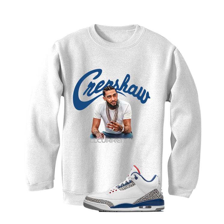Air Jordan 3 True Blue Matching T-Shirt White T-Shirt (Crenshaw)| illcurrency