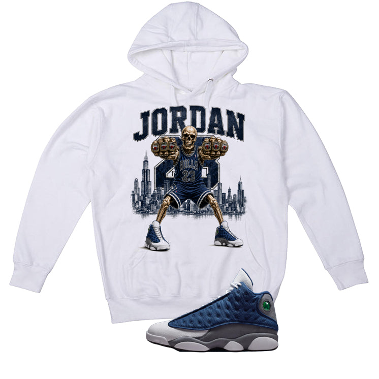 Air Jordan 13 Flint White T-Shirt (Jordan Skeleton 6 rings)| illcurrency