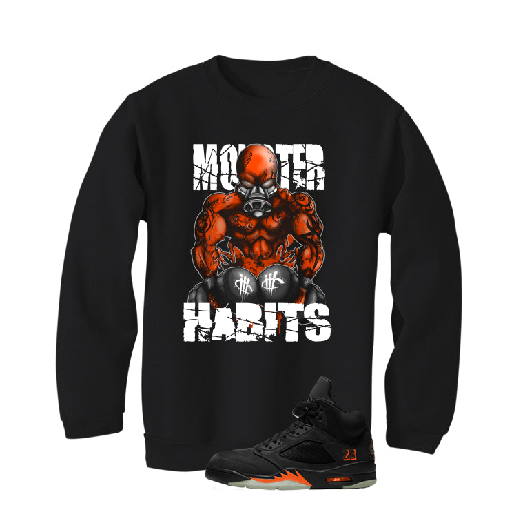 Air Jordan 5 Halloween Matching T-Shirt Monster Habits