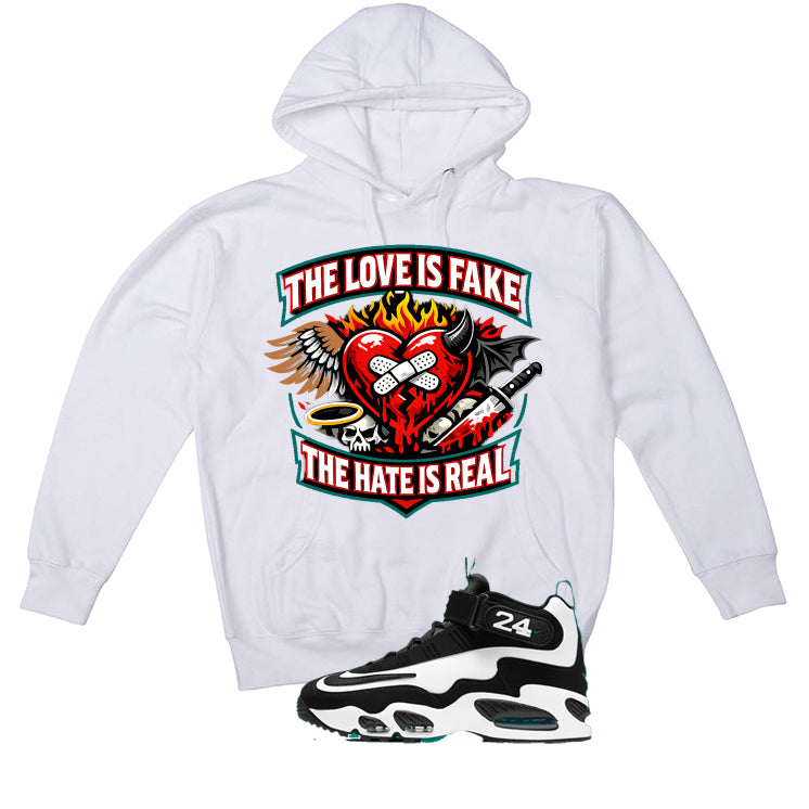 Nike Air Griffey Max 1 Freshwater Matching T-Shirt, Sweatshirts, & Hoodies White T-Shirt (The Love is fake)| illcurrency