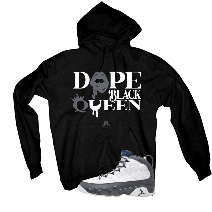 Air Jordan 9 Flint Grey Matching T-Shirt, Sweatshirts & Hoodies Black T-Shirt (Dope Black Queen)| illcurrency