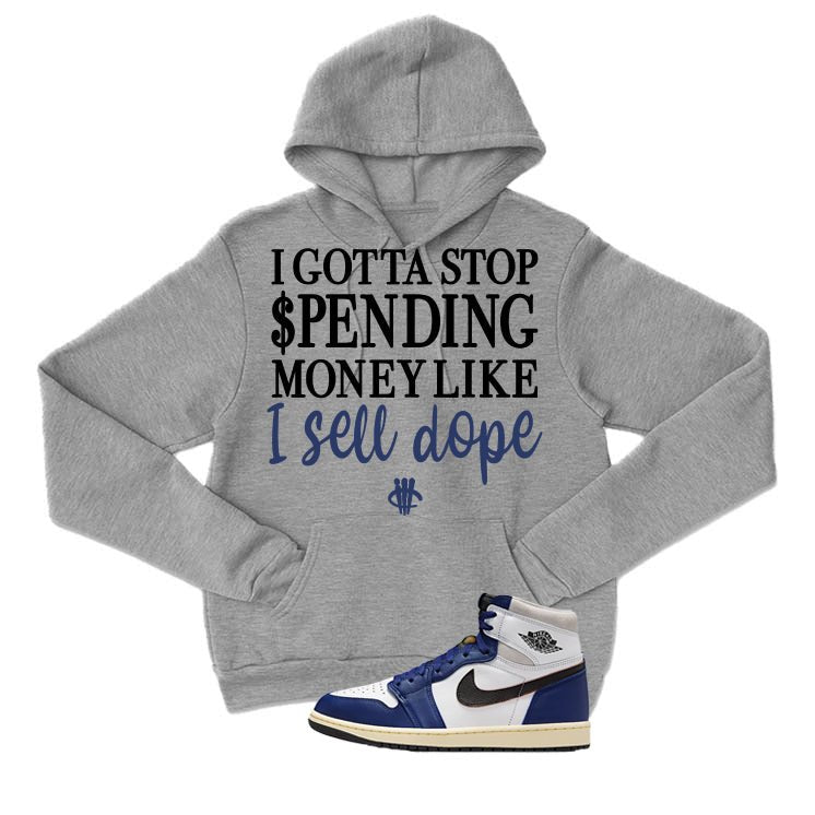 Air Jordan 1 Rare Air Deep Royal Blue Grey T-Shirt (Gotta Stop Spending Money)| illcurrency