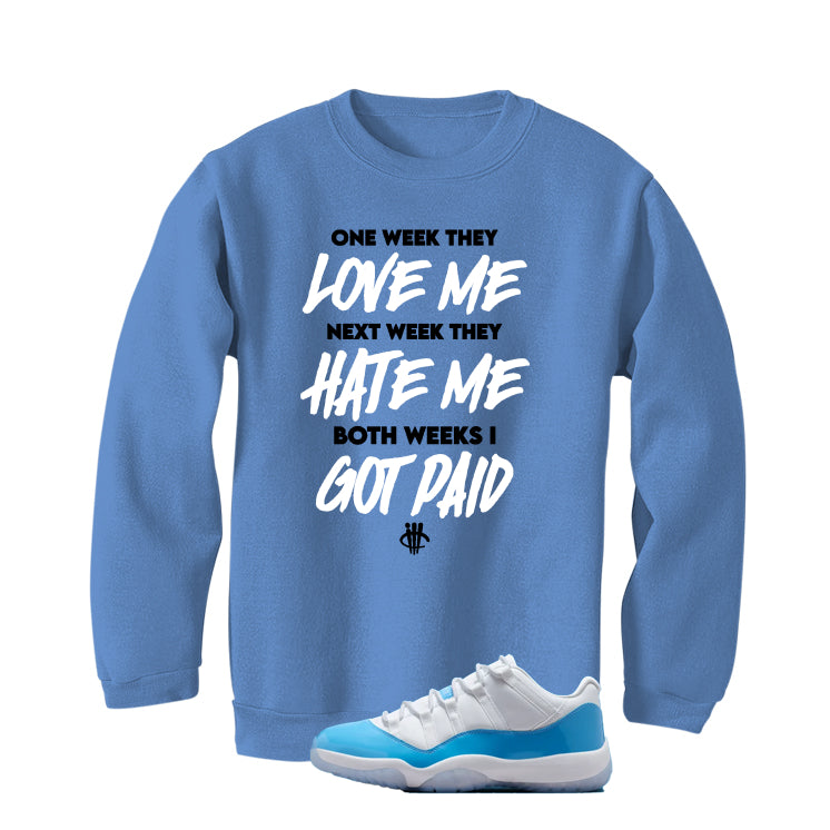 Air Jordan 11 Low University Blue Matching T-Shirt, Sweatshirts & Hoodies Carolina Blue T-Shirt (Paid)| illcurrency