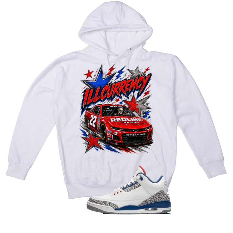 Air Jordan 3 True Blue Matching T-Shirt White T-Shirt (illcurrency Racing)| illcurrency