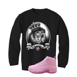Air Jordan 12 GS Pearl Pink Matching T-Shirt, Sweatshirts & Hoodies Black T-Shirt (A Kings Life)| illcurrency