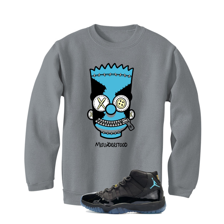 Air Jordan 11 Gamma Blue Matching T-Shirt, Sweatshirts & Hoodies Grey T-Shirt (Misunderstood)| illcurrency