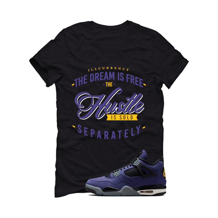 Air Jordan 4 OG Lakers Matching T-Shirt, Sweatshirts & Hoodies Black T-Shirt (The dream is free)| illcurrency