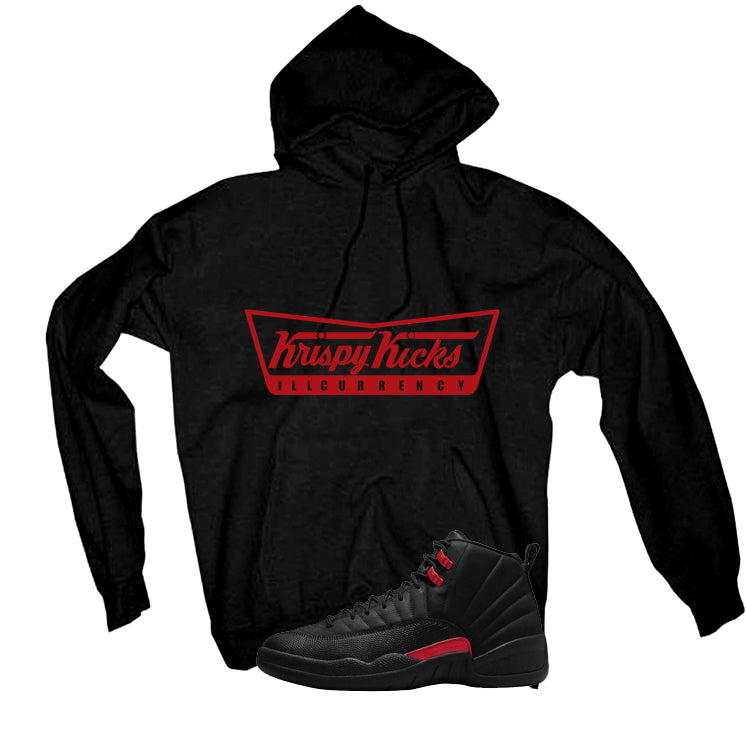 Air Jordan 12 Bloodline Matching T-Shirt, Sweatshirts, & Hoodies Black T-Shirt (Krispy Kicks)| illcurrency