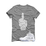 Air Jordan 5 OG White Metallic Matching T-Shirt, Sweatshirts & Hoodies Grey T-Shirt (Middle Finger)| illcurrency