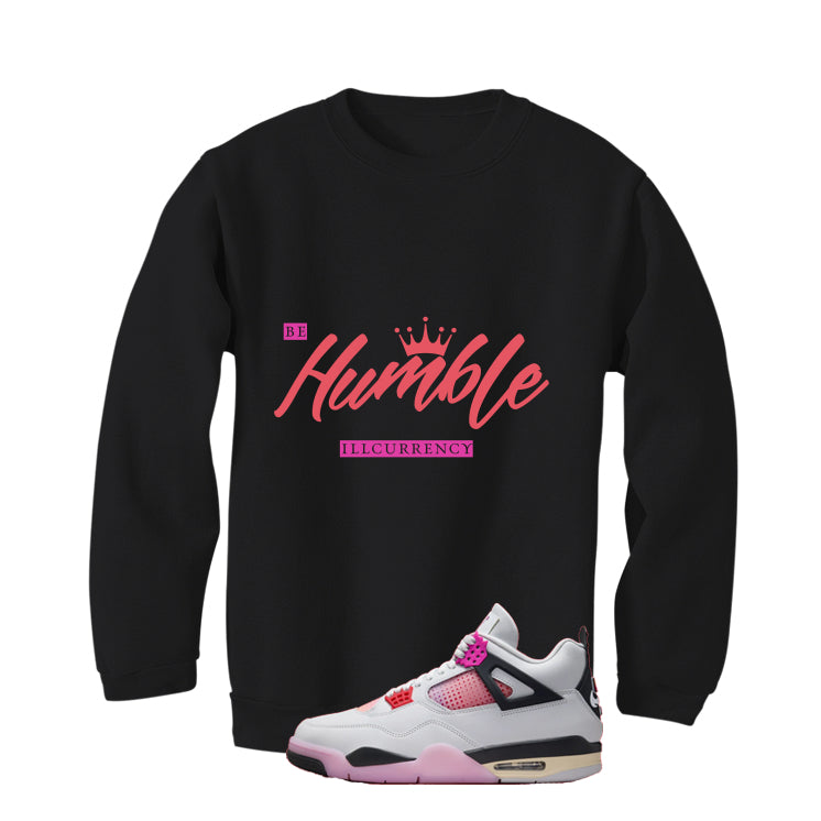 Air Jordan 4 Comic Matching T-Shirt Black T-Shirt (Be Humble)| illcurrency