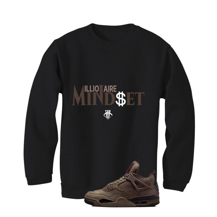 A Ma Maniere x Air Jordan 4 Dark Mocha Matching T-Shirt, Sweatshirts & Hoodies Black T-Shirt (Millionaire Mindset)| illcurrency