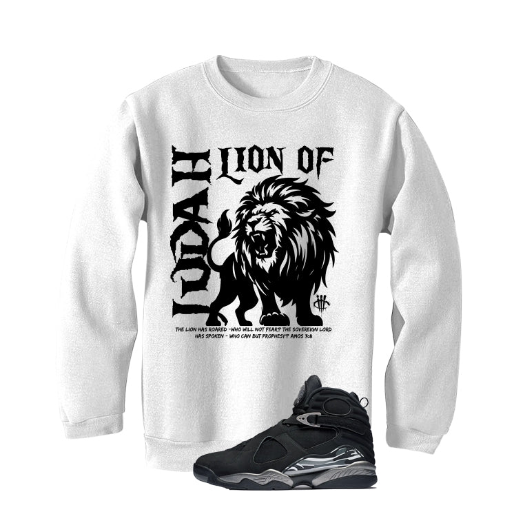 Air Jordan 8 Chrome Matching T-Shirt White T-Shirt (Lion of Judah)| illcurrency