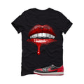 Air Jordan 1 Low OG Banned Matching T-Shirt, Sweatshirts & Hoodies Black T-Shirt (Lips)| illcurrency
