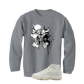Air Jordan 11 WMNS Pearl Matching T-Shirt, Sweatshirts & Hoodies Grey T-Shirt (Iron Bull)