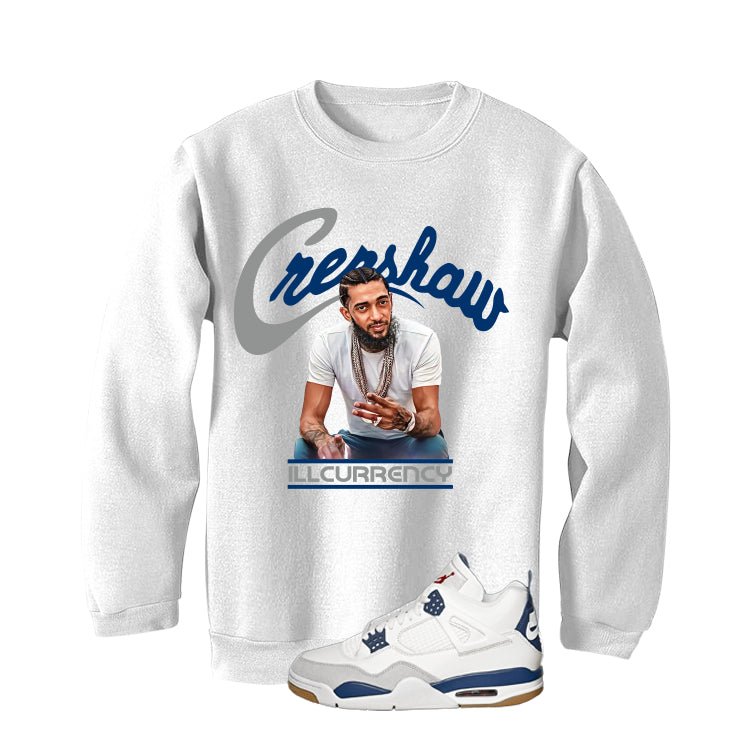 Nike SB x Air Jordan 4 Navy White T-Shirt (Crenshaw)| illcurrency