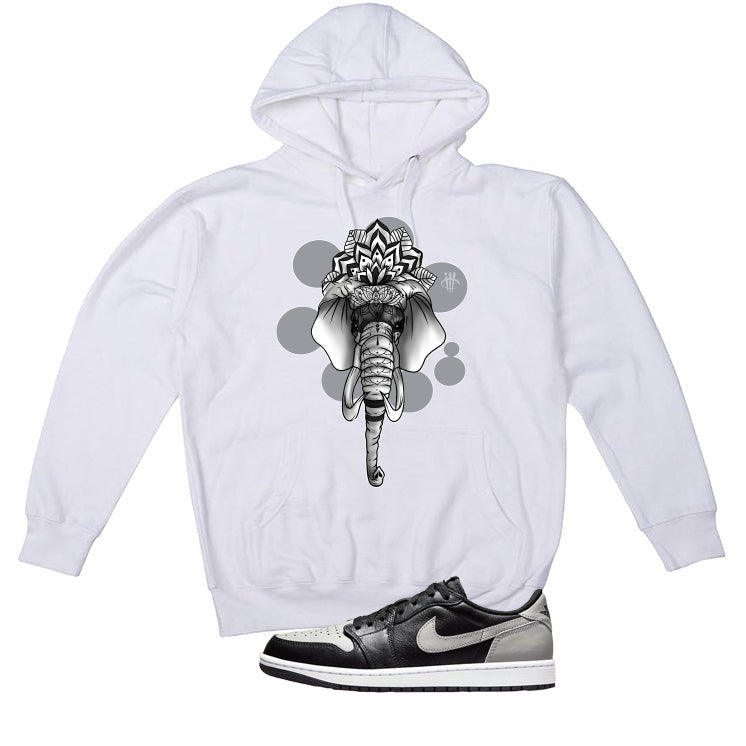 Air Jordan 1 Low OG Shadow White T-Shirt (Elephant)