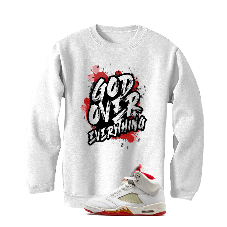 Air Jordan 5 Sunset Matching T-Shirt White T-Shirt (God Over Everything)| illcurrency