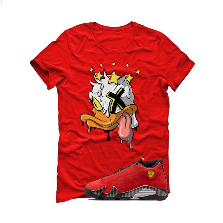 Air Jordan 14 Ferrari Red T-Shirt (ducked)| illcurrency