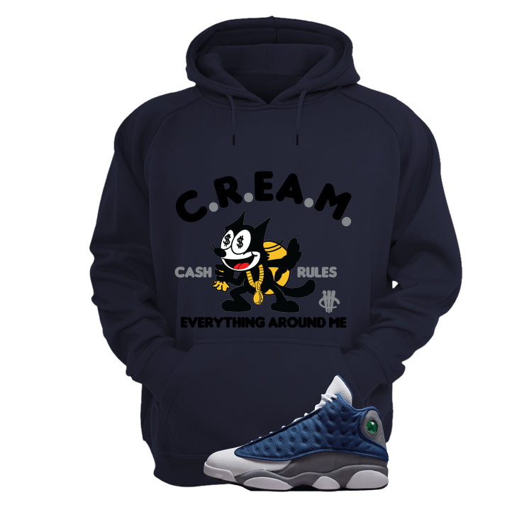 Air Jordan 13 Flint Navy Blue T-Shirt (Cream)| illcurrency