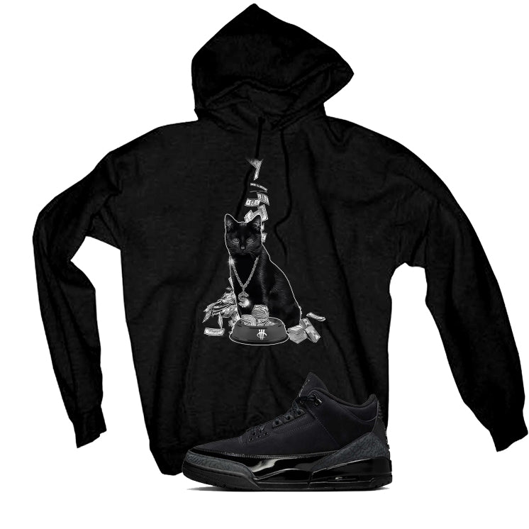 Air Jordan 3 Black Cat Black T-Shirt (Money Cat)| illcurrency
